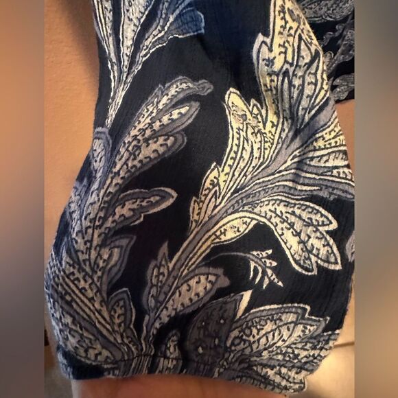 Chaps blue and white paisley top - Picture 5 of 7